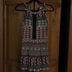 Pink and black romper